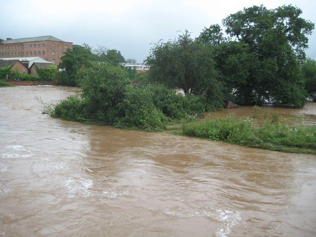 The River Otter burst its banks