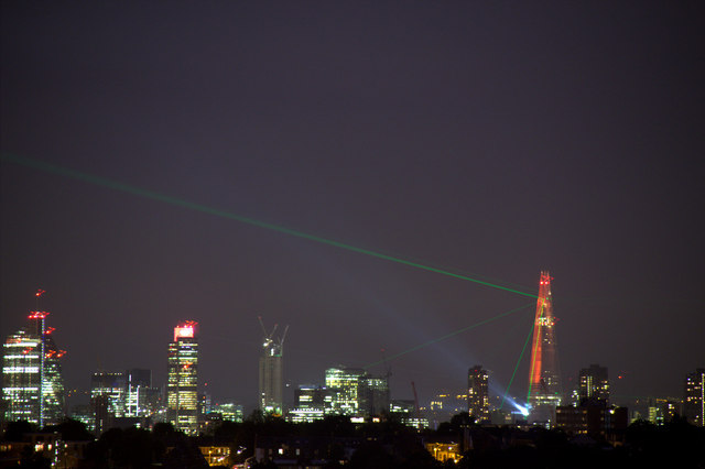 The Shard Laser Display As Seen From C Christine Matthews