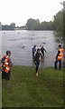 SE2597 : Swimmers emerge from Ellerton Lake by DS Pugh