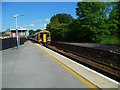 Westbound train approaches Crewkerne station