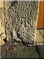 Bench mark outside Pendre Cottage