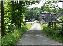 SD9923 : Driveway to the former Vale Mill, Cragg Vale by Humphrey Bolton