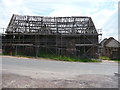 Skeletal barn at Cockshoot farm below Littledean