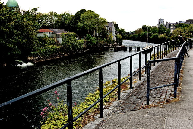Galway - River Corrib Walk - Railing, Inlet, Structures 