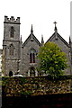 M2925 : Galway - River Corrib Walk - Church with Tower by Joseph Mischyshyn