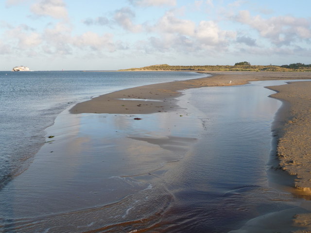 Studland: the mouth of a drainage channel