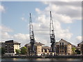 Cranes and houses, Royal Victoria Dock
