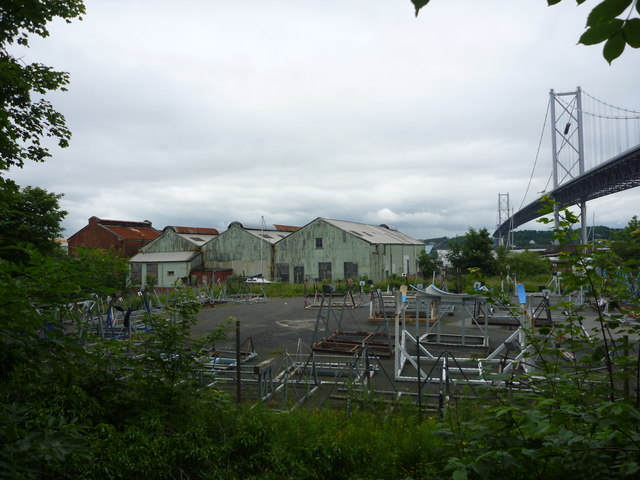 South Queensferry Townscape : Corrugated Iron Buildings at Port Edgar