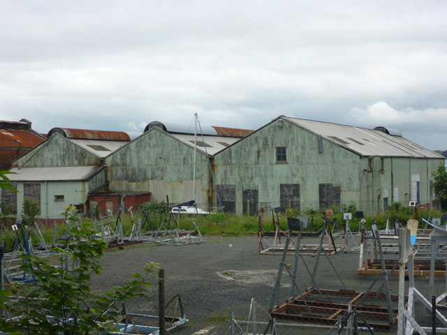 South Queensferry Townscape : Corrugated Iron Sheds at Port Edgar