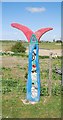 TQ9564 : National Cycle Network Milepost, Conyer Creek by N Chadwick