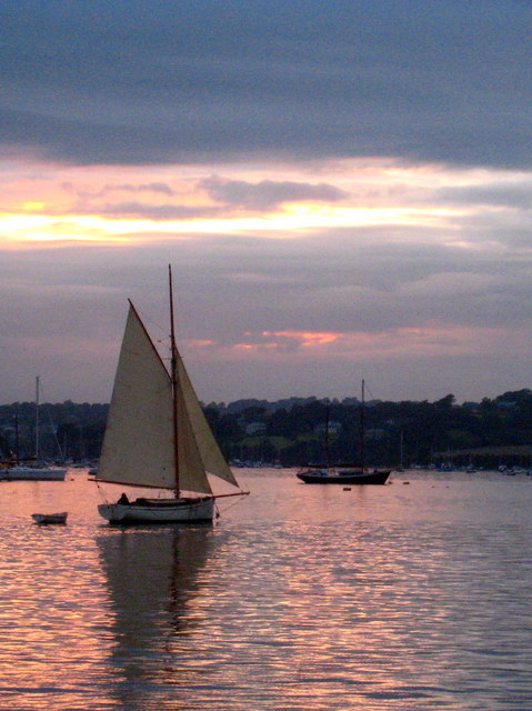 Sunset over the Inner Harbour in Falmouth