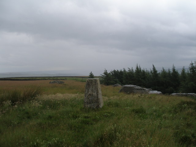 The trig point at Rivock Edge