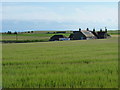 Craigiewells farm across a field of wheat