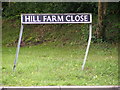 TG1905 : Hill Farm Close sign by Geographer