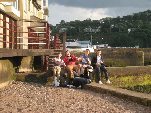 Saturday afternoon visitors to Teignmouth's back beach