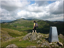 SD2191 : 'Blue remembered trig points', Great Stickle by Karl and Ali