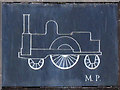 Locomotive plaque detail, Morton Peto Close