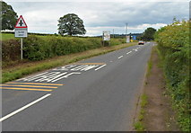SO3409 : Old Raglan Road approaches the junction for Llanvihangel Gobion by Jaggery