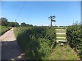 Stile for footpath near Creek Farm, Lower Hamstead