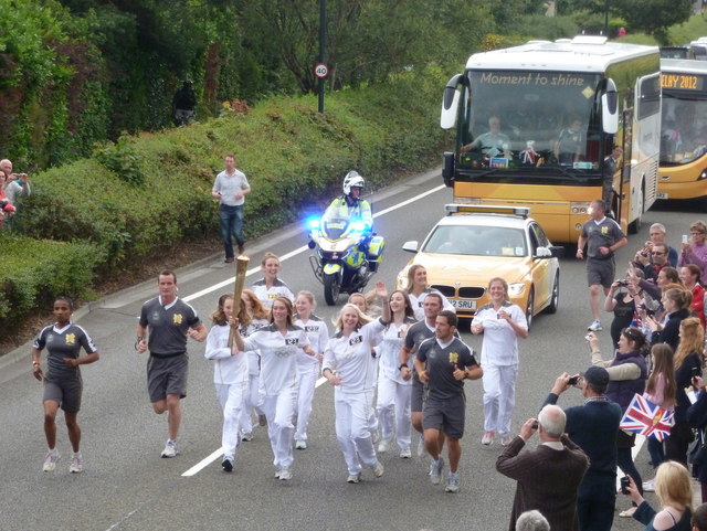 Ensbury Park: the Olympic torch arrives