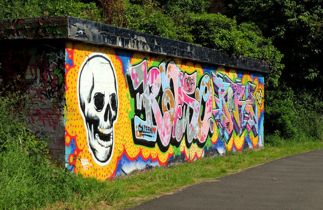 Graffiti, Lagan towpath, Belfast (July 2012)