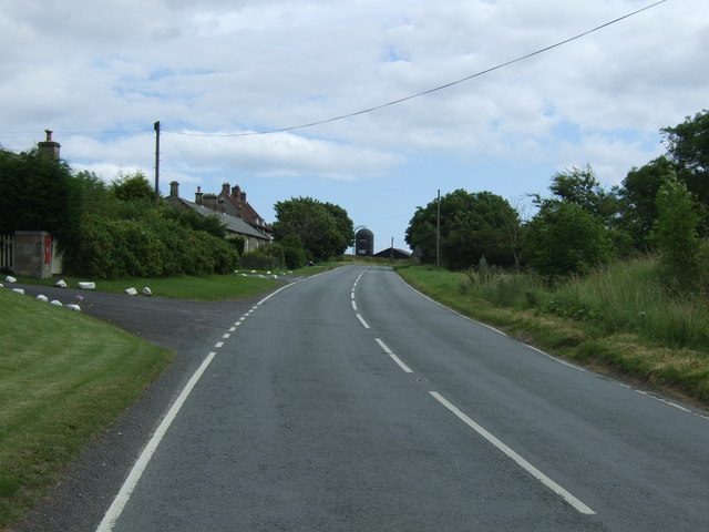 Road heading east at Berwick Hill