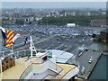 Arrival area viewed from Azura ... Ocean Cruise Terminal, Southampton