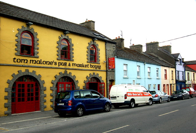 Milltown Malbay - Main Street (N67) - Tom Mallone's Pub & Market House, etc