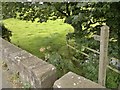 Stone slab footbridge off Rudyard Road