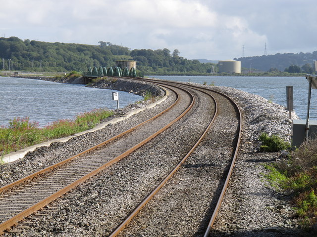 Railway from Fota Station towards Cobh