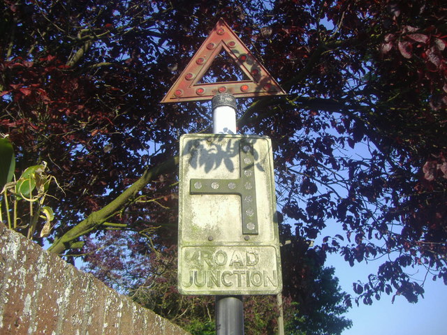 Pre-Worboys road junction sign, Brewery Road, Pampisford