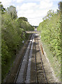 Looking north along the railway