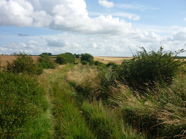 Byway heading south from the Ridgeway towards the Crow's Foot