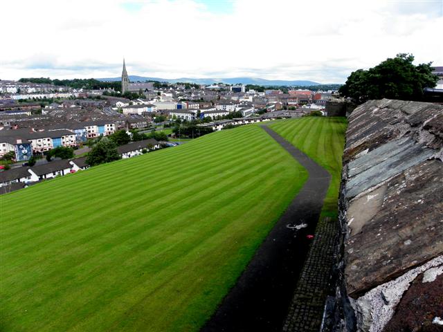 A view along the city walls, Derry / Londonderry