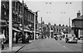Walthamstow: northward on Hoe Street approaching Forest Road, 1955