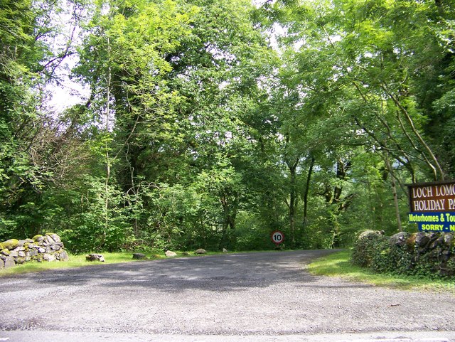 Entrance to Loch Lomond Holiday Park