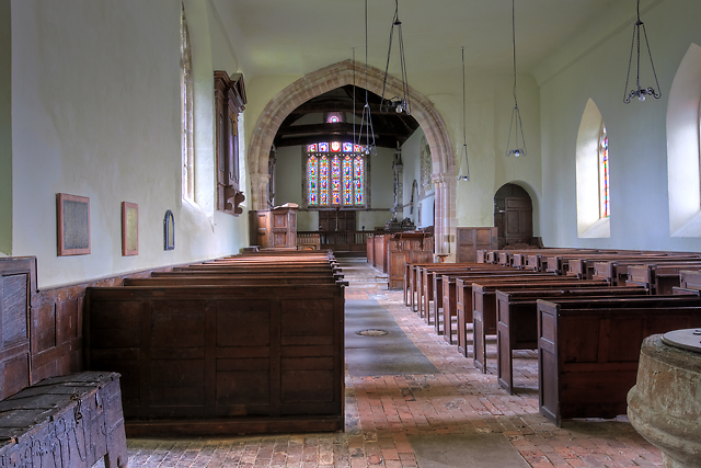St Andrew's church, Wroxeter - interior