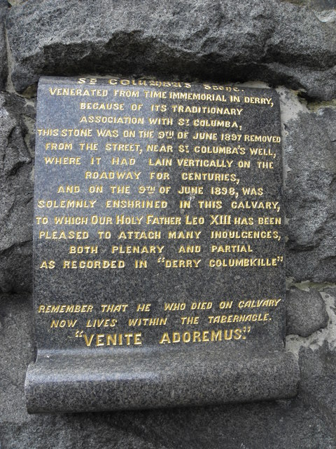 Tablet at St Columba's Stone