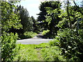 Start of the former driveway to Greencroft Hall