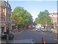 Pleasant city scene along High Street Kensington