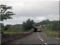 A737 approaching railway bridge in Dalry