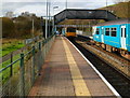 Two trains in Ystrad Rhondda railway station