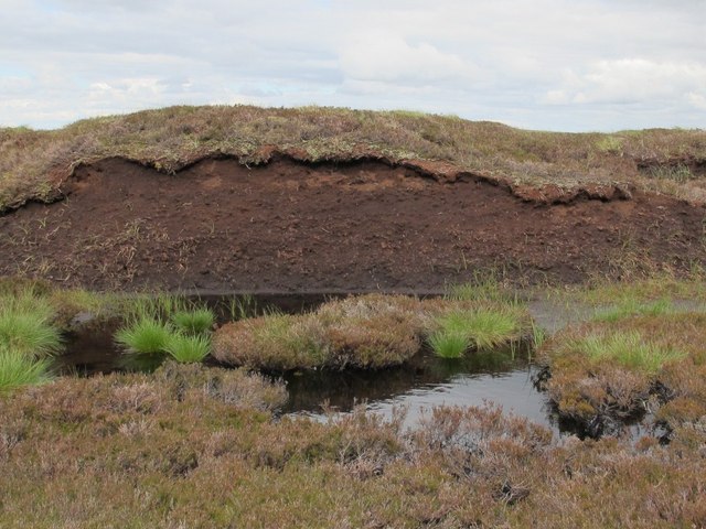 View of Killhope Law from the bottom of a peat hagg