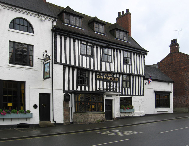 Tutbury - Ye Olde Dog & Partridge © Dave Bevis :: Geograph Britain and ...