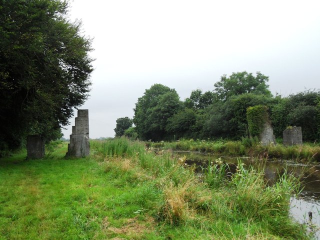 Remains of a pedestrian bridge on the Grand Canal in Killina, Co. Offaly