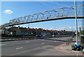 Footbridge and houses, North Circular Road, London NW2