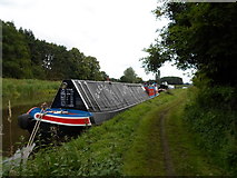 SJ9822 : Working Narrow Boat Hadar moored at Tixall Wide by Keith Lodge