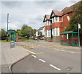 Bus shelters near the southern edge of The Square, Oakdale