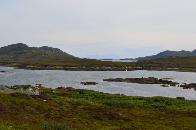 Loch Aineort, with the mountains of Skye on the horizon