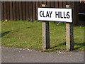 TM3877 : Clay Hills sign by Geographer
